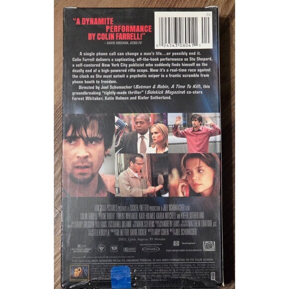 Phone Booth (VHS, 2003) Colin Ferrell, Forest Whitaker, Kiefer Sutherland - Picture 6 of 6